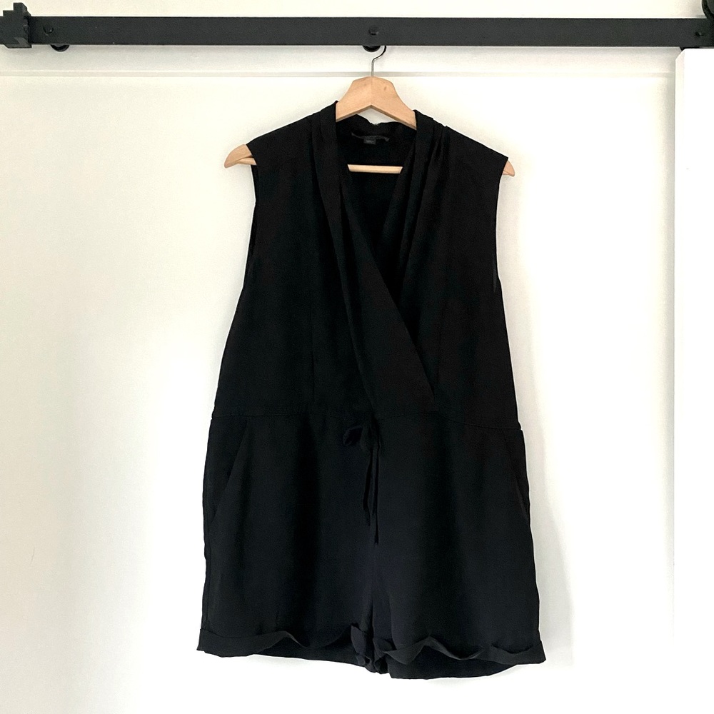 ALLSAINTS Black V-Neck Romper